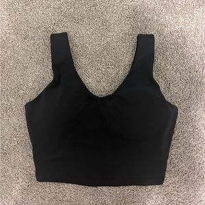 Black Workout Bra Top with Crisscross back